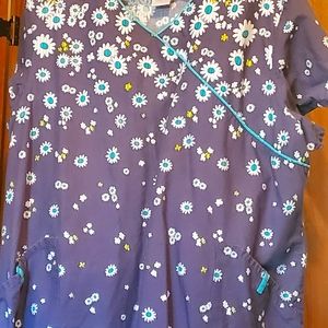 Plus size scrub top